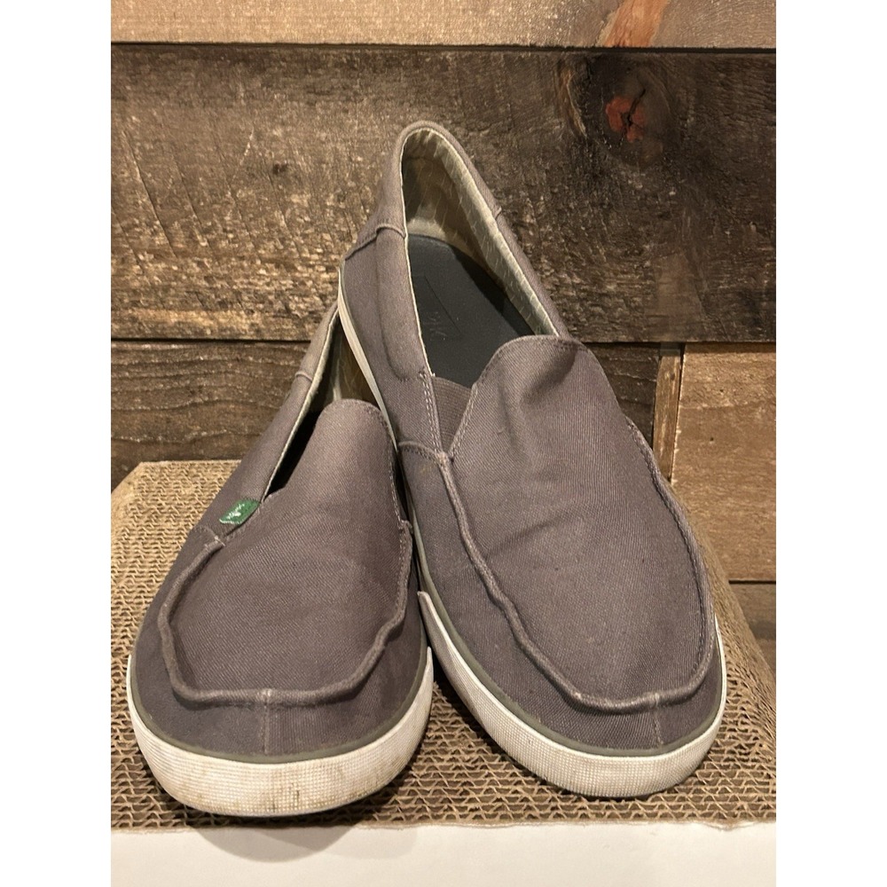 Sanuk‎ Gray Slip On Loafers Comfort Dress SMF10668 Men's Shoes Size US 11